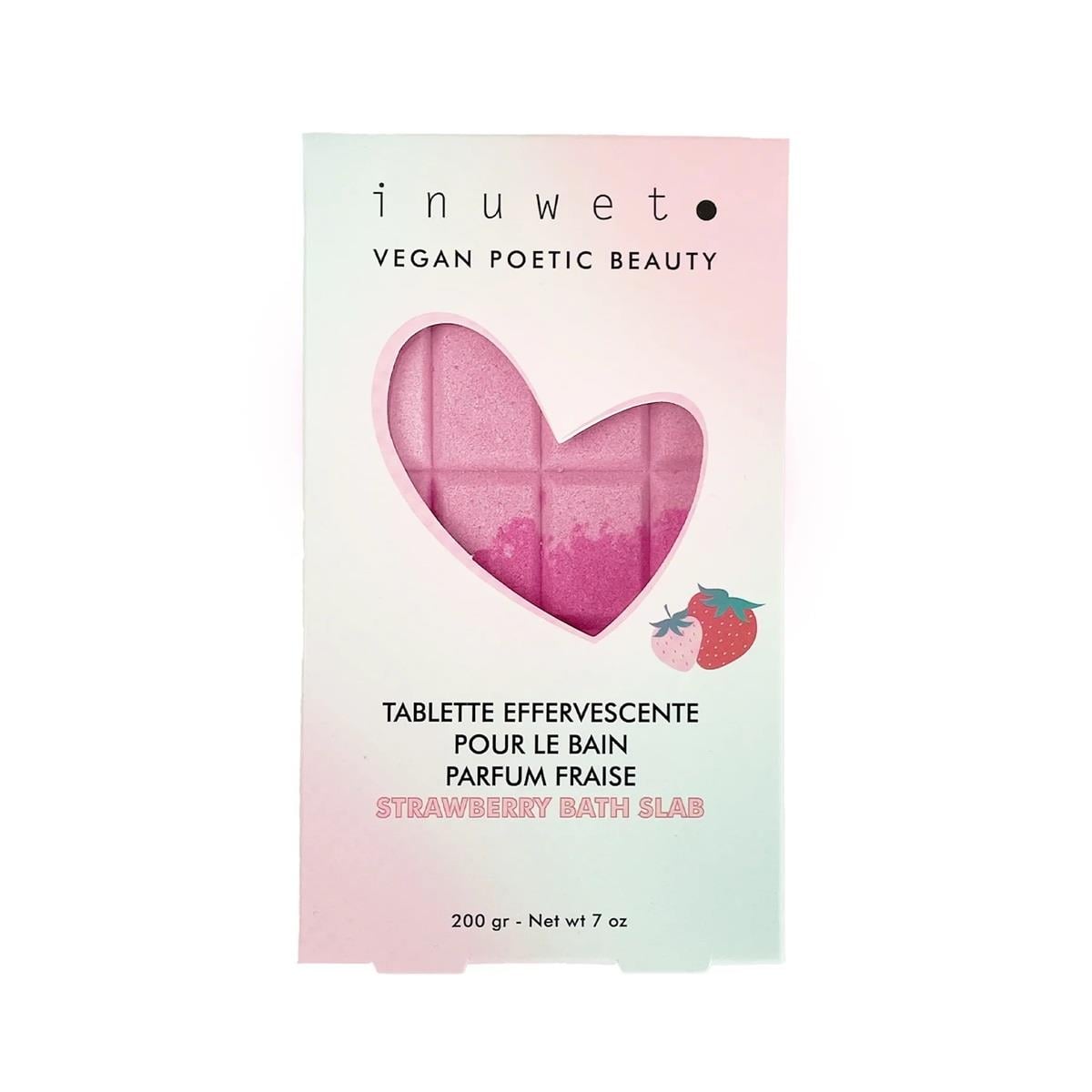 Inuwet Çikolata Tableti Şeklinde Banyo Topu Çilek
