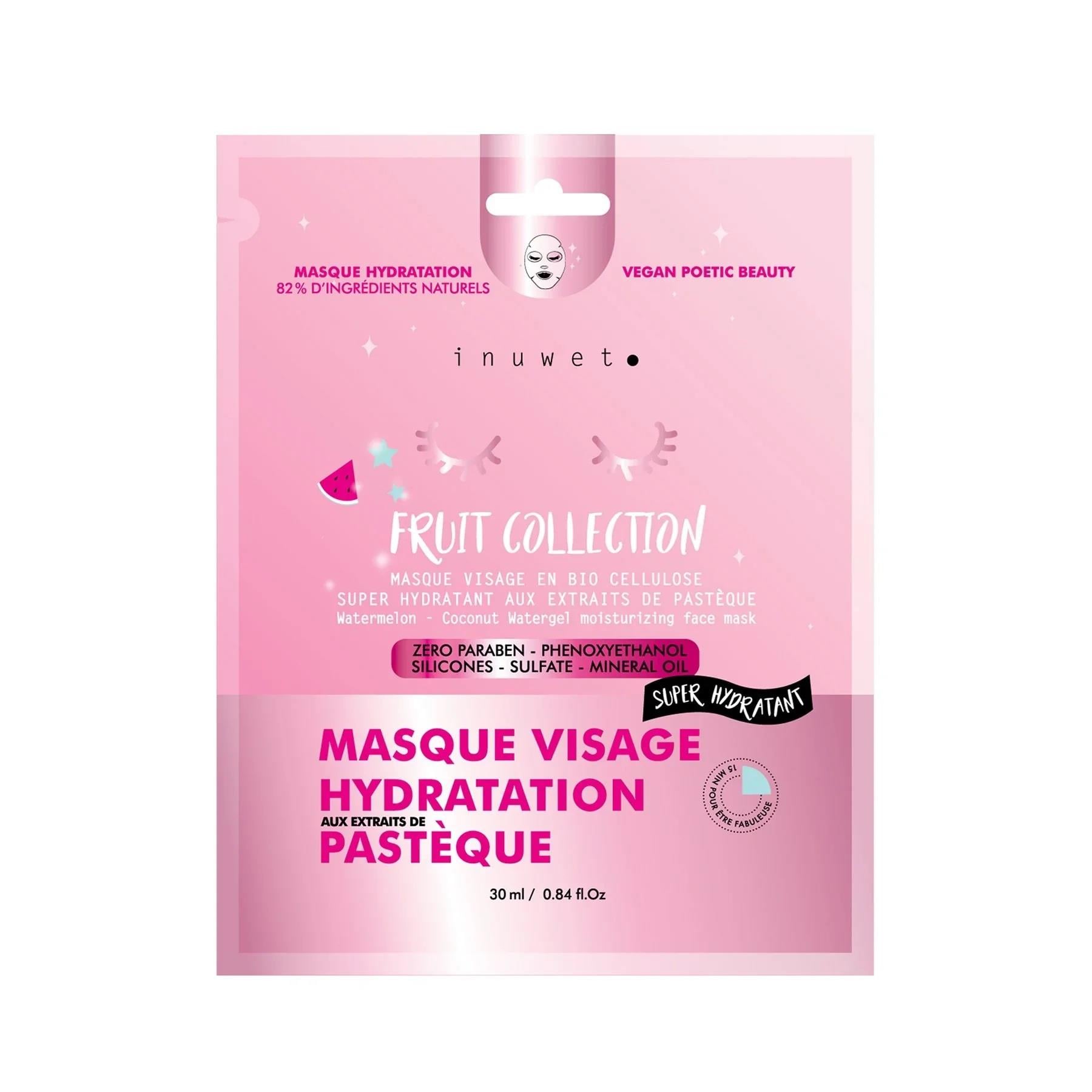 Inuwet - Fruit Collection Face Mask - KArpuz Aromalı Nemlendirici Yüz Maskesi