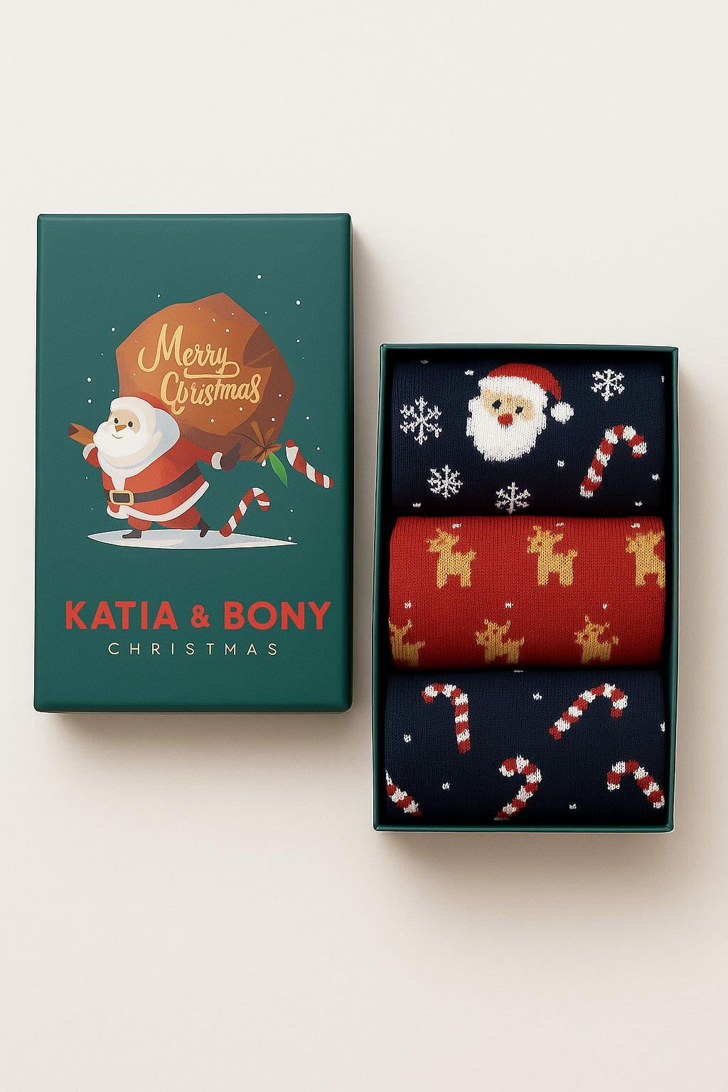 Katia & Bony Çocuk 3'lü Yılbaşı Kutulu Soket Çorap