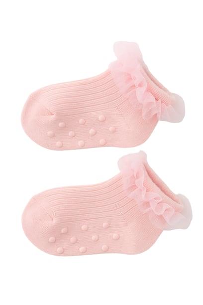 Katia & Bony Kız Bebek Tül Aksesuarlı Step Çorap Pembe