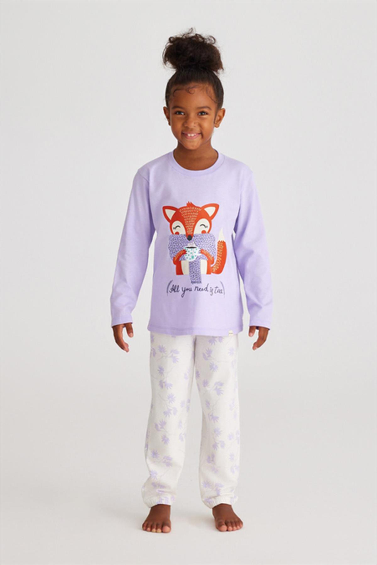 Katia&Bony Lovely Lilac Kız Çocuk Pijama Takımı Lila