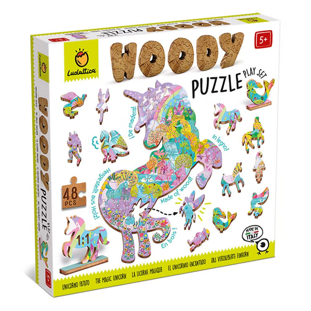 Ludattica Woody Puzzle Unicorn - Ahşap Yap Boz Unicorn