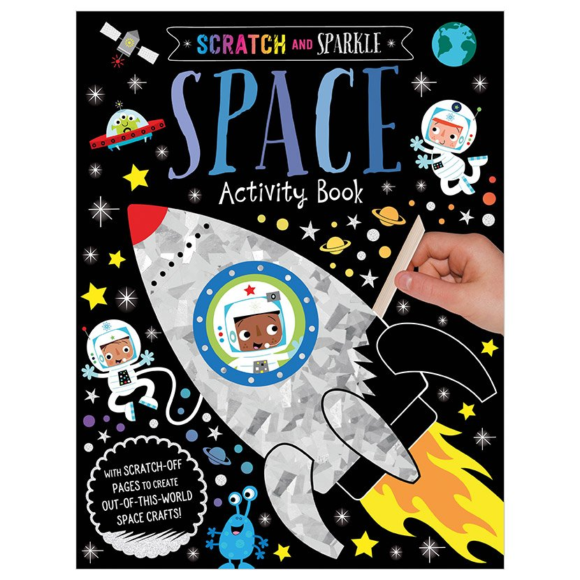 Make Bleieve Ideas - Scratch & Sparkle Space Activity Book