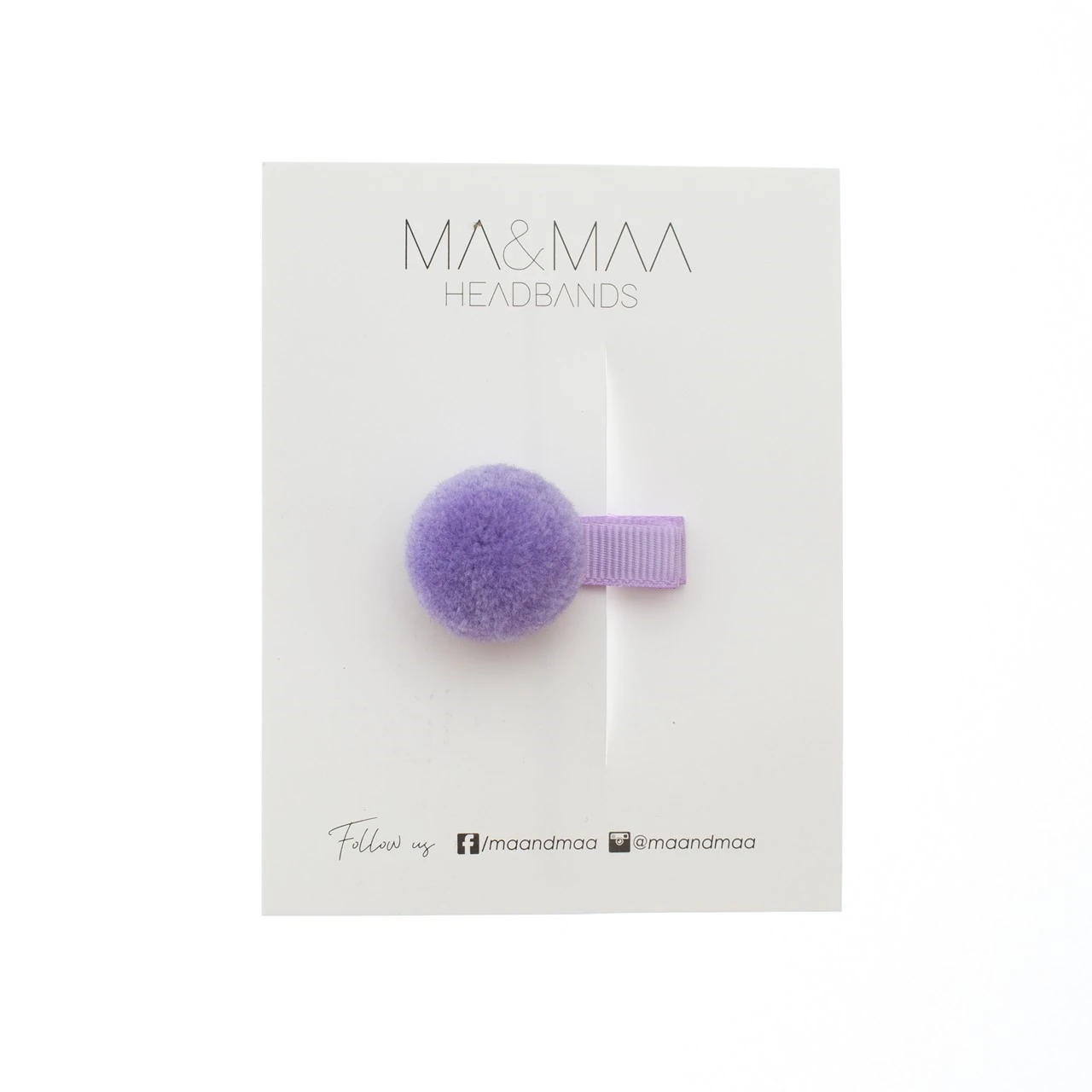 MA&MAA Lila Ponpon Mini Clips Toka