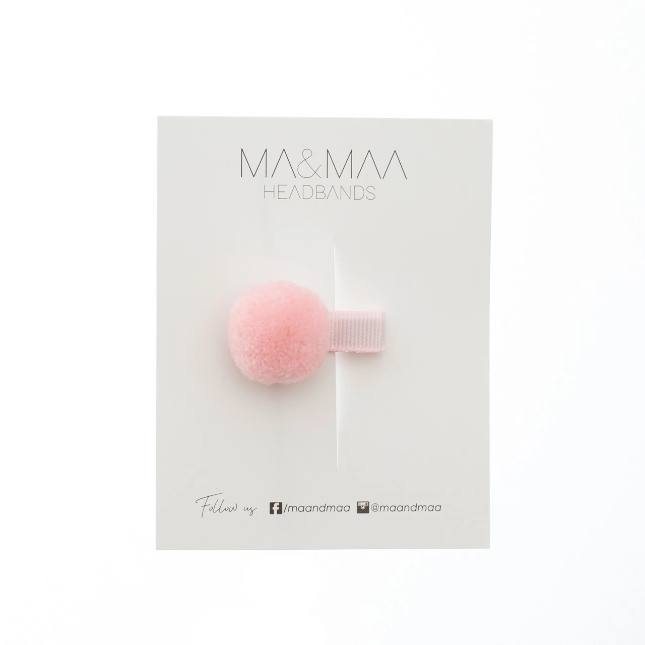 MA&MAA Pudra Pembe Ponpon Mini Clips Toka