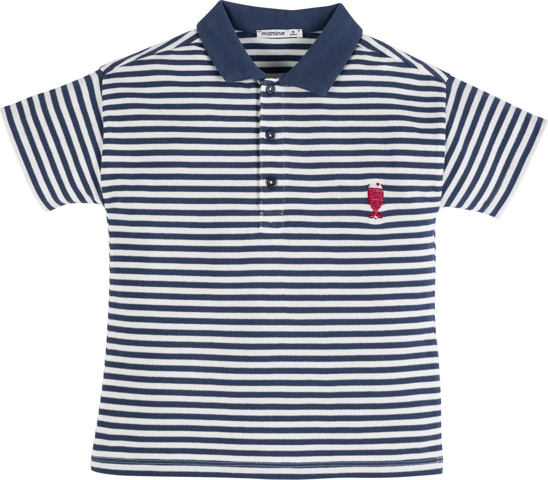 Mamino Lacivert Çizgili T-Shirt 17433