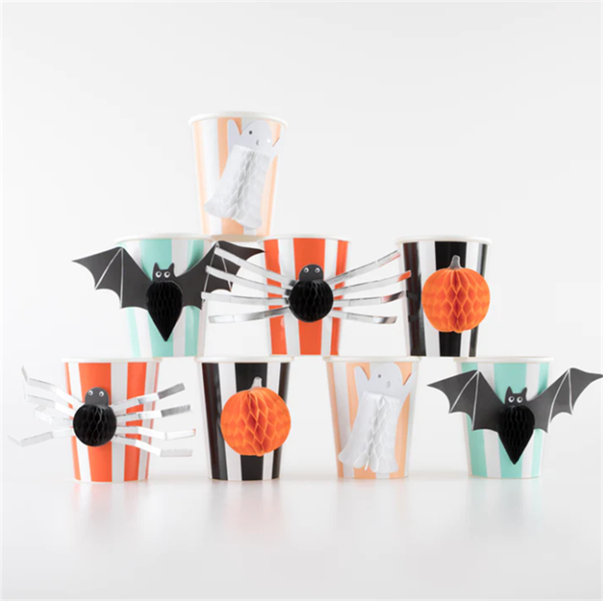 Meri Meri - Halloween Honeycomb Cups - Cadılar Bayramı Bardaklar 8'li