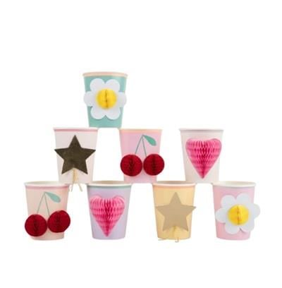 Meri Meri - Happy Icons Cups - Mutlu Yüzler Bardaklar (x8)