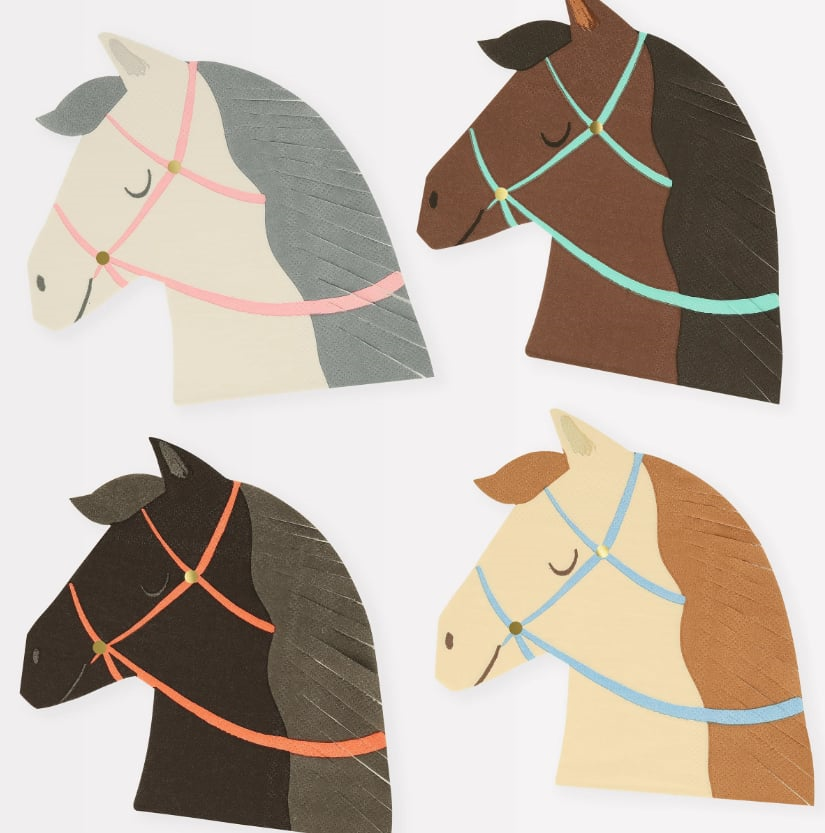 Meri Meri - Horse Napkins - At Peçeteler - 16'lı