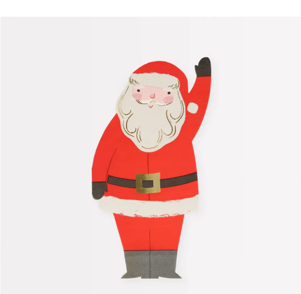 Meri Meri - Jolly Christmas Santa Napkins - Noel Baba Peçeteler (16'lı)