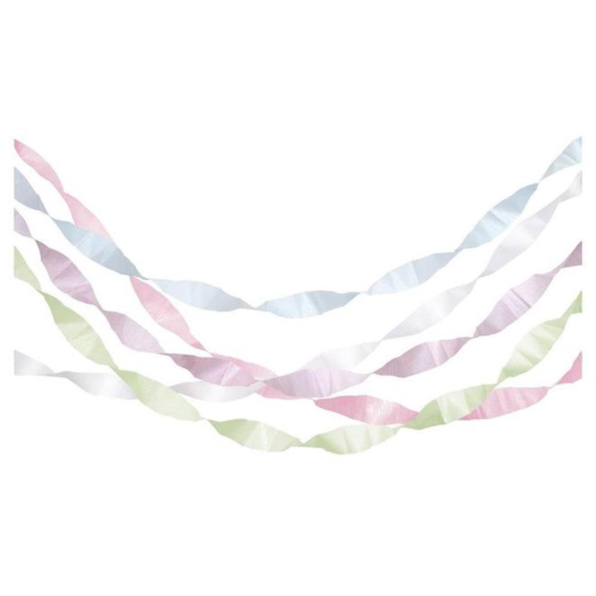 Meri Meri - Pastel Crepe Paper Streamers - Pastel Renkli Kağıt Şeritler
