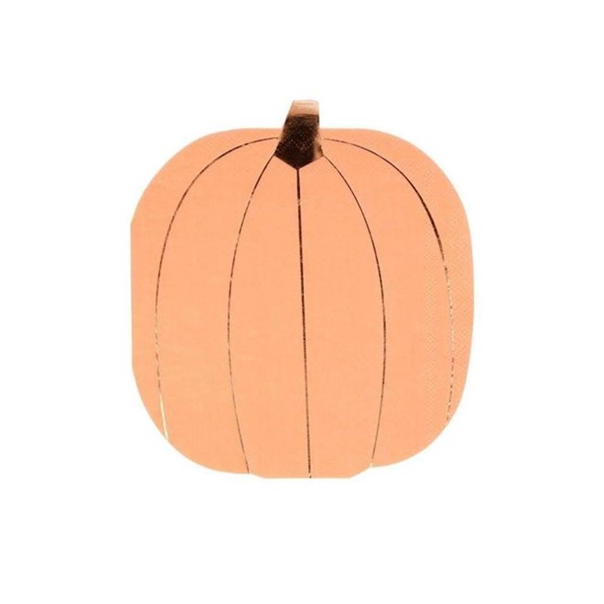 Meri Meri - Pastel Halloween Pumpkin Napkins - Pastel Bal Kabağı Peçete