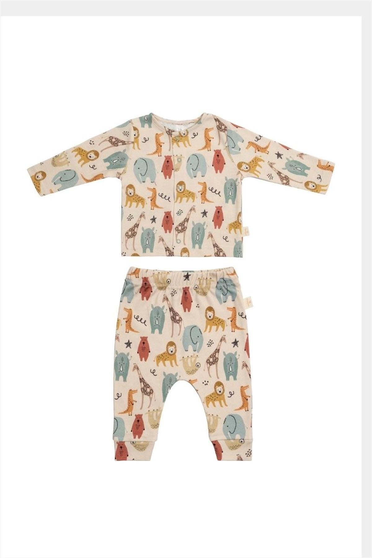 Miela Kids 2'li Bebek Pijama Takımı - Jungle
