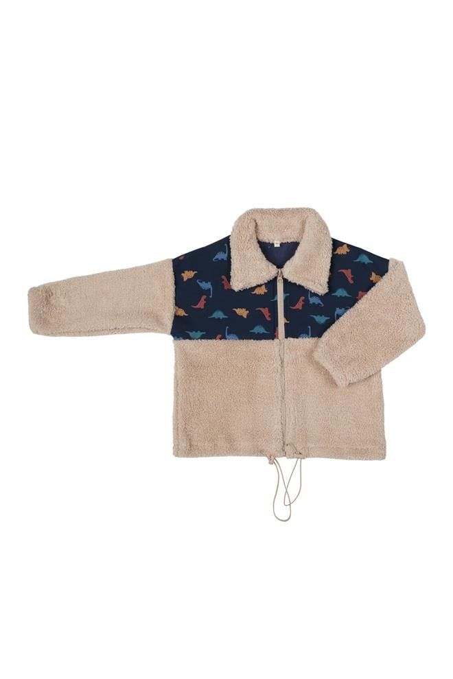 Miela Kids Dinoland Teddy Ceket - Lacivert