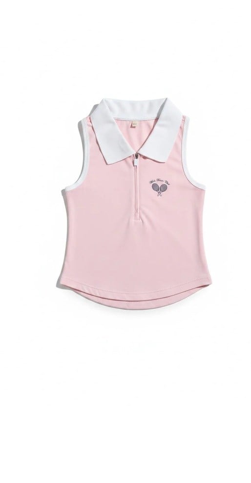 Miela Kids Tennis Club Kız Çocuk Fermuarlı Spor Üst - Candy Pink