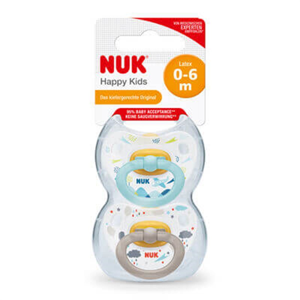 Nuk No:1 Kauçuk Emzik - Happy Kids 2'li - Saklama Kutulu