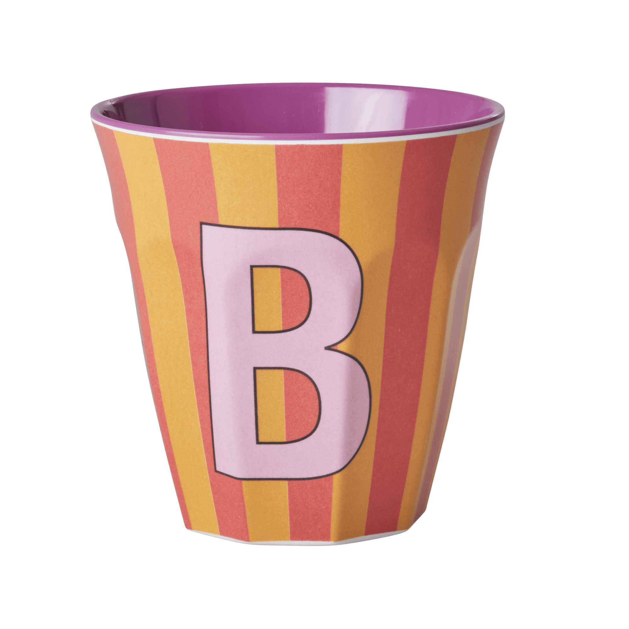 Riceteria Çizgili Melamin Bardak - Pink B