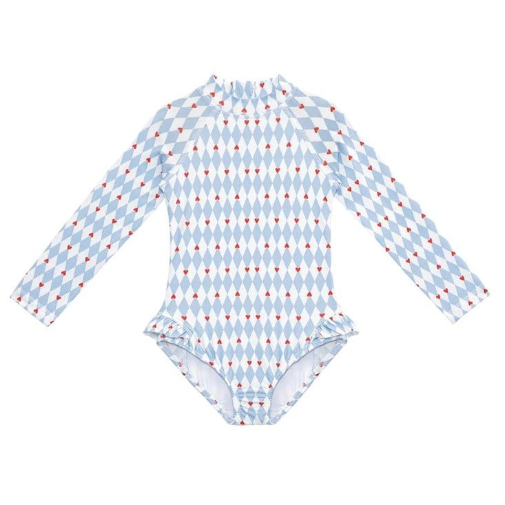 Sand Mother Long Sleeve Swimsuit - Hearts