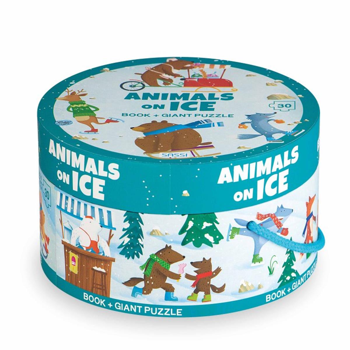 Sassi Animal on Ice Book and Giant Puzzle