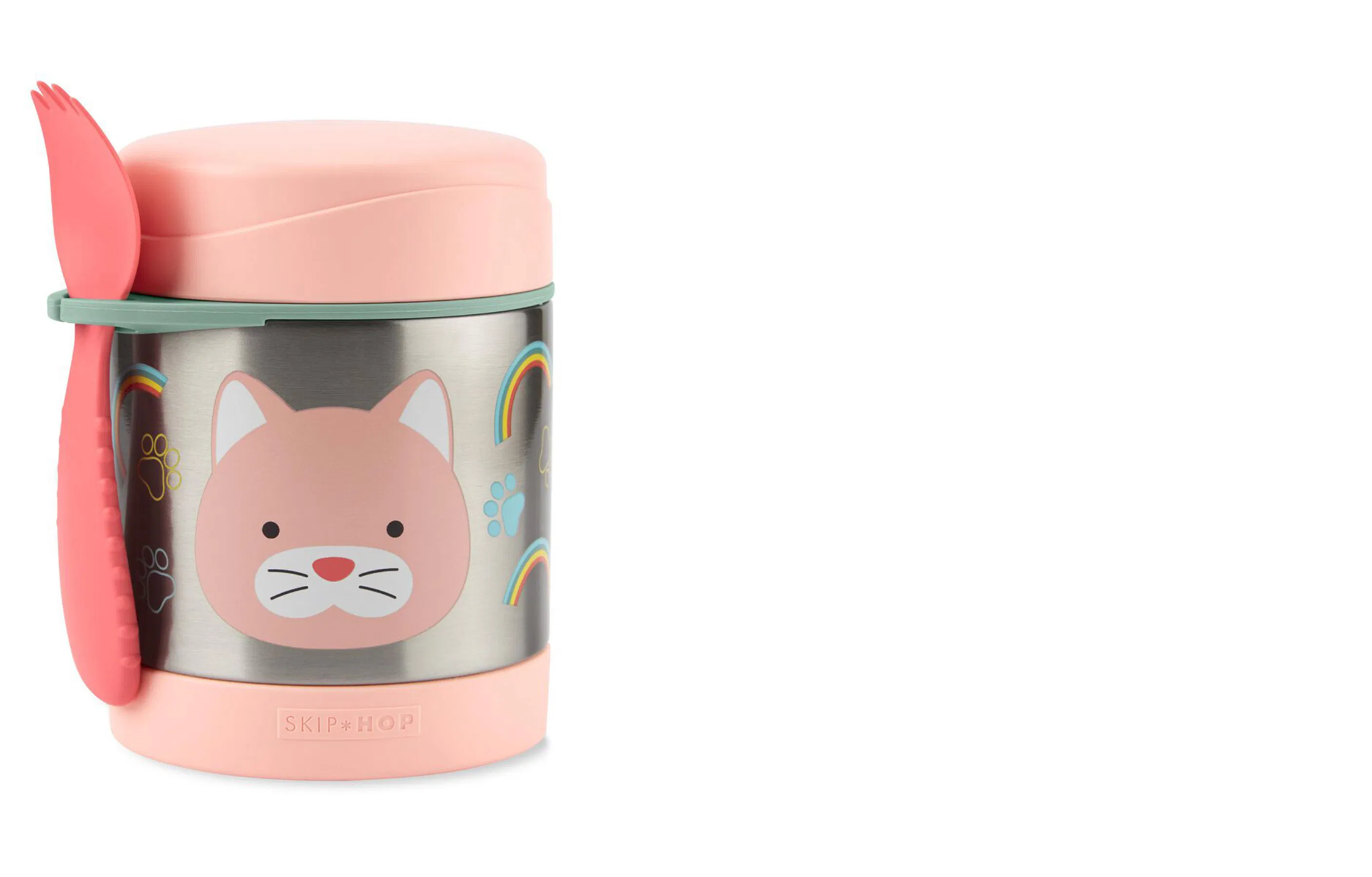 Skip Hop Paslanmaz Çelik Mama Saklama ve Taşıma Termosu Kedi