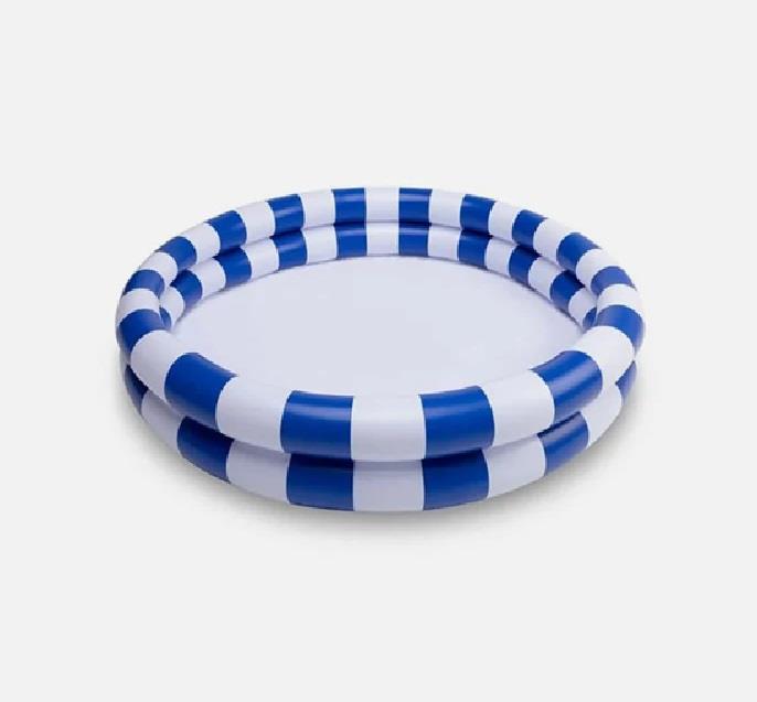 Swim Essentials Blue White Stripes Çocuk Şişme Oyun ve Yüzme Havuzu 100cm
