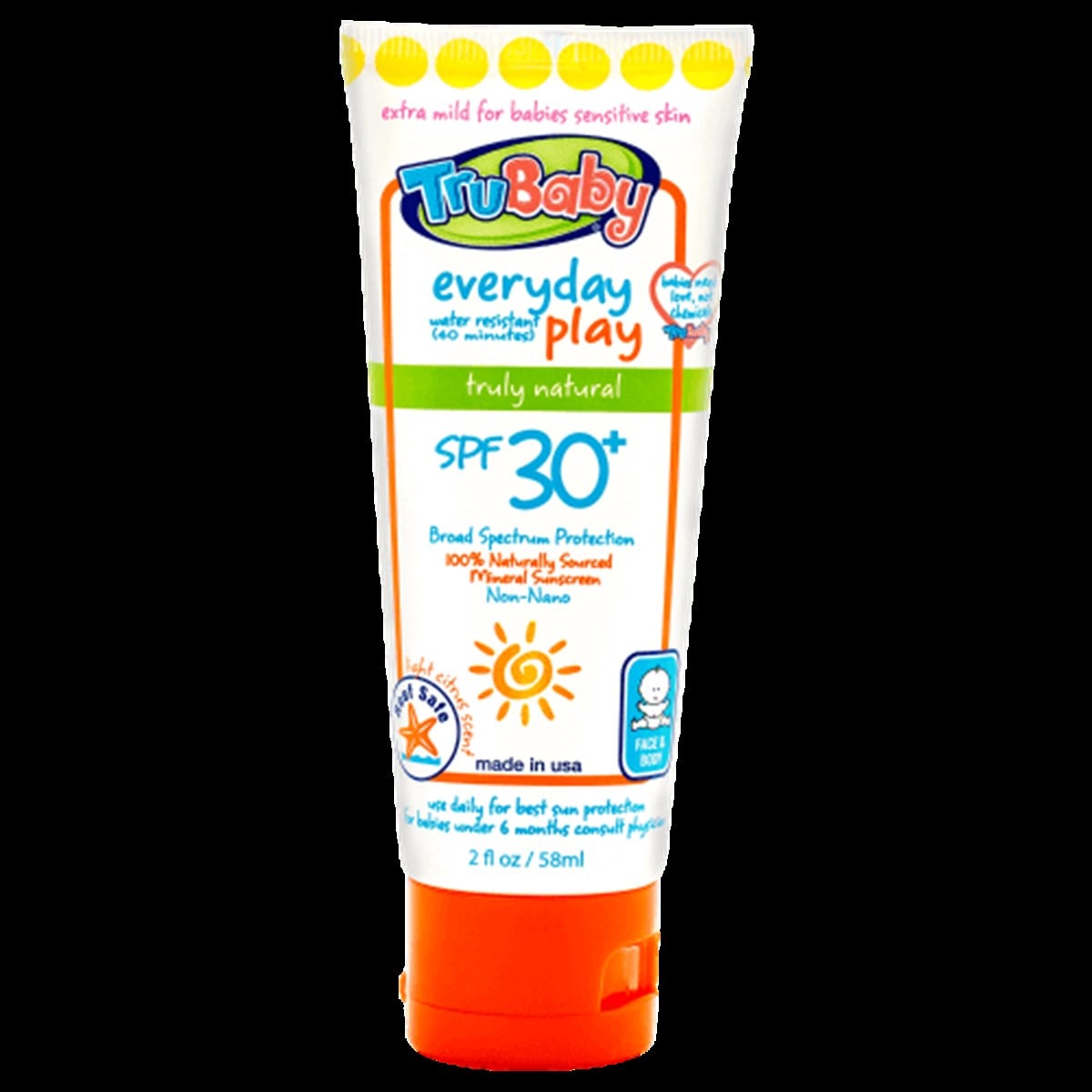 TRUBABY EVERDAY PLAY MİNERAL BEBEK GÜNEŞ KORUYUCU SPF30+ ALL NATURAL 58 ML