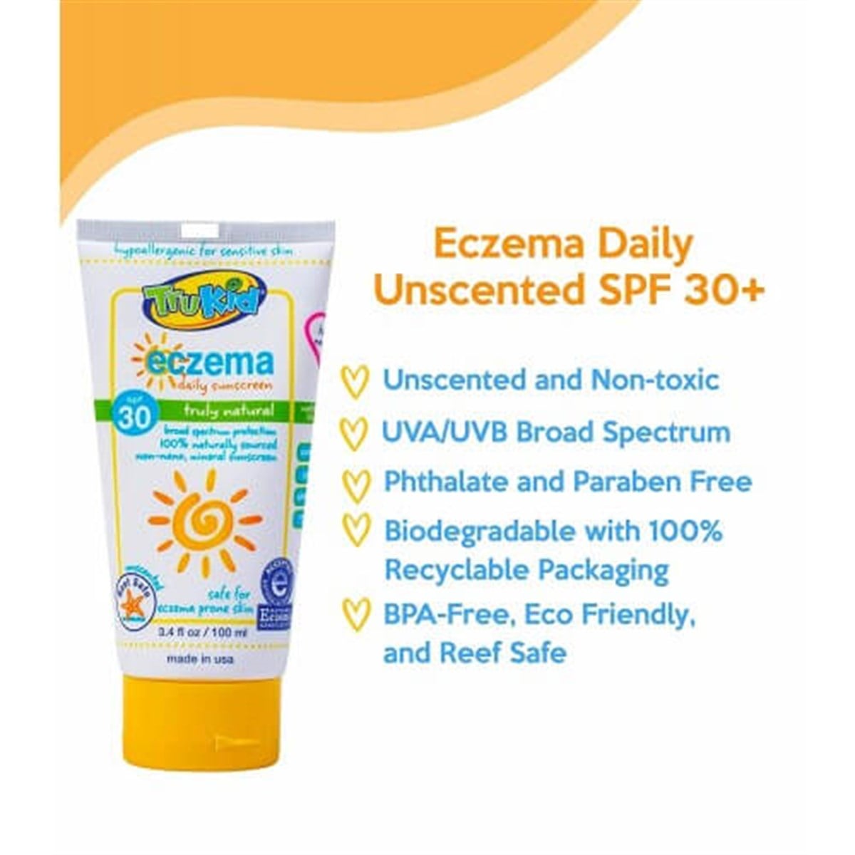TRUKİD ECZEMA DAİLY SUNSCREEN SPF 30 HASSAS CİLTLER İÇİN GÜNEŞ KREMİ 100 ML