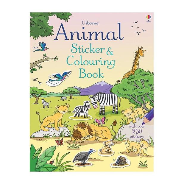 Usborne Animal Sticker & Colouring Book