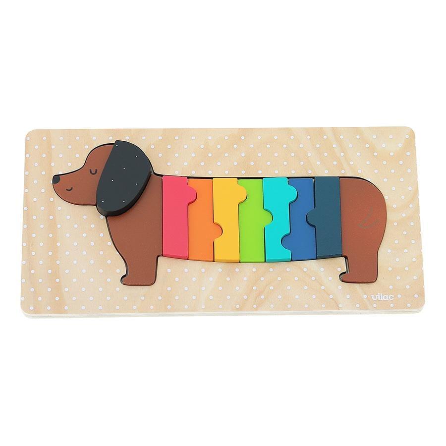 Vilac - Dog Wooden Puzzle - Ahşap Köpek Puzzle - Andy Westface