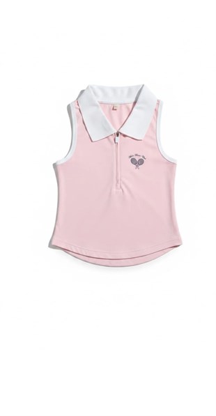 Miela Kids Tennis Club Kız Çocuk Fermuarlı Spor Üst - Candy Pink