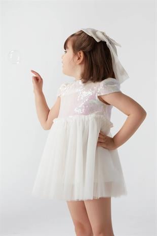 Petit Coral Crystal Dream White Elbise