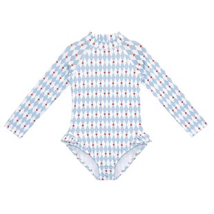 Sand Mother Long Sleeve Swimsuit - Hearts