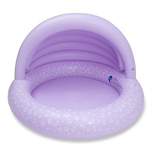 Swim Essentials Lila Leopard Çocuk Gölgelikli Şişme Oyun ve Yüzme Havuzu 100cm