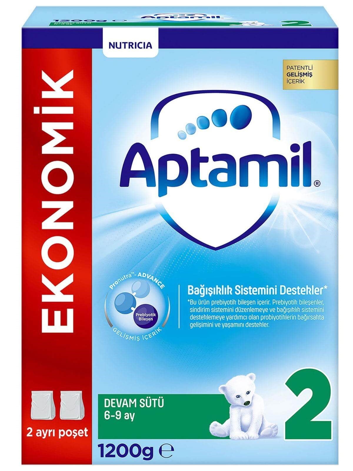 Aptamil 2 Devam Sütü 1200 g  6-9 Ay