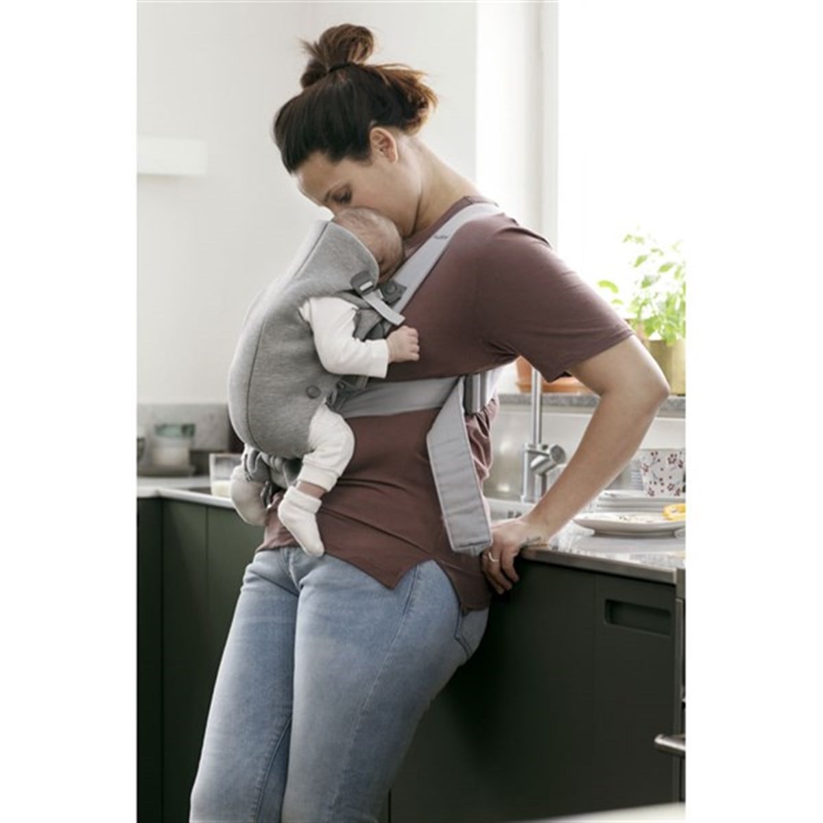 BabyBjörn Kanguru Mini 3D Cotton Jersey / Light Grey