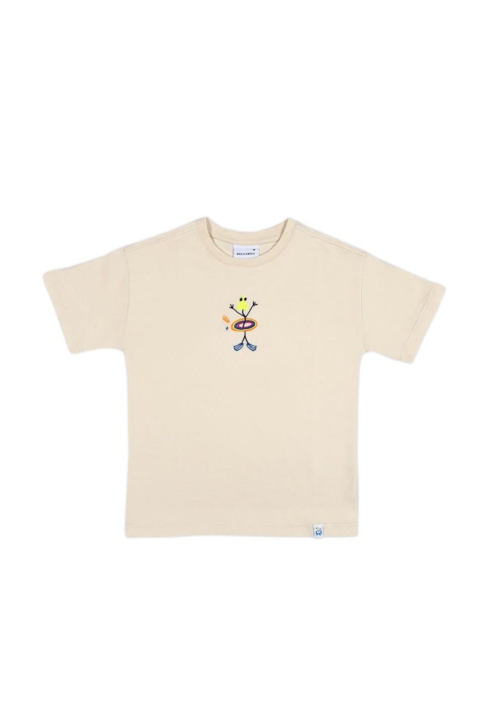 Beetle Beez Hula Hoop Diving Oversize T-Shirt - Ekru