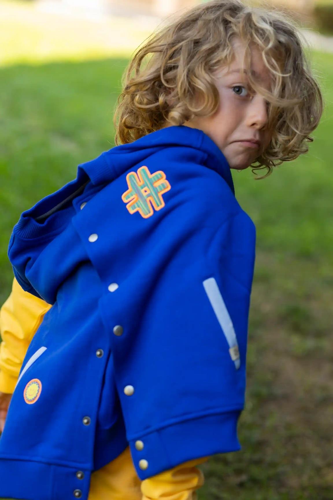 Beetle Beez Tag Your Dreams Bomber Jacket - Mavi