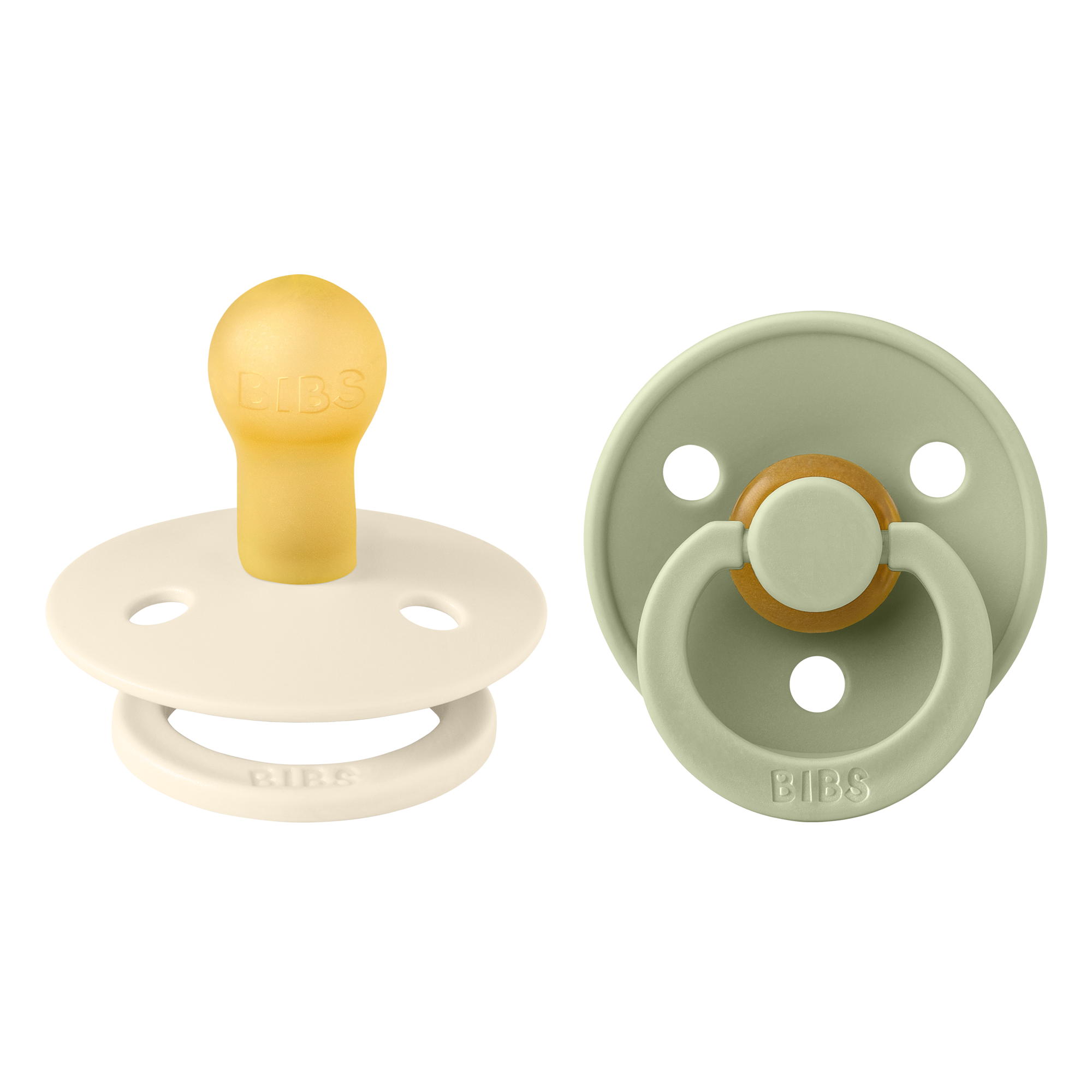 Bibs Colour İkili Kauçuk Emzik - Ivory / Sage