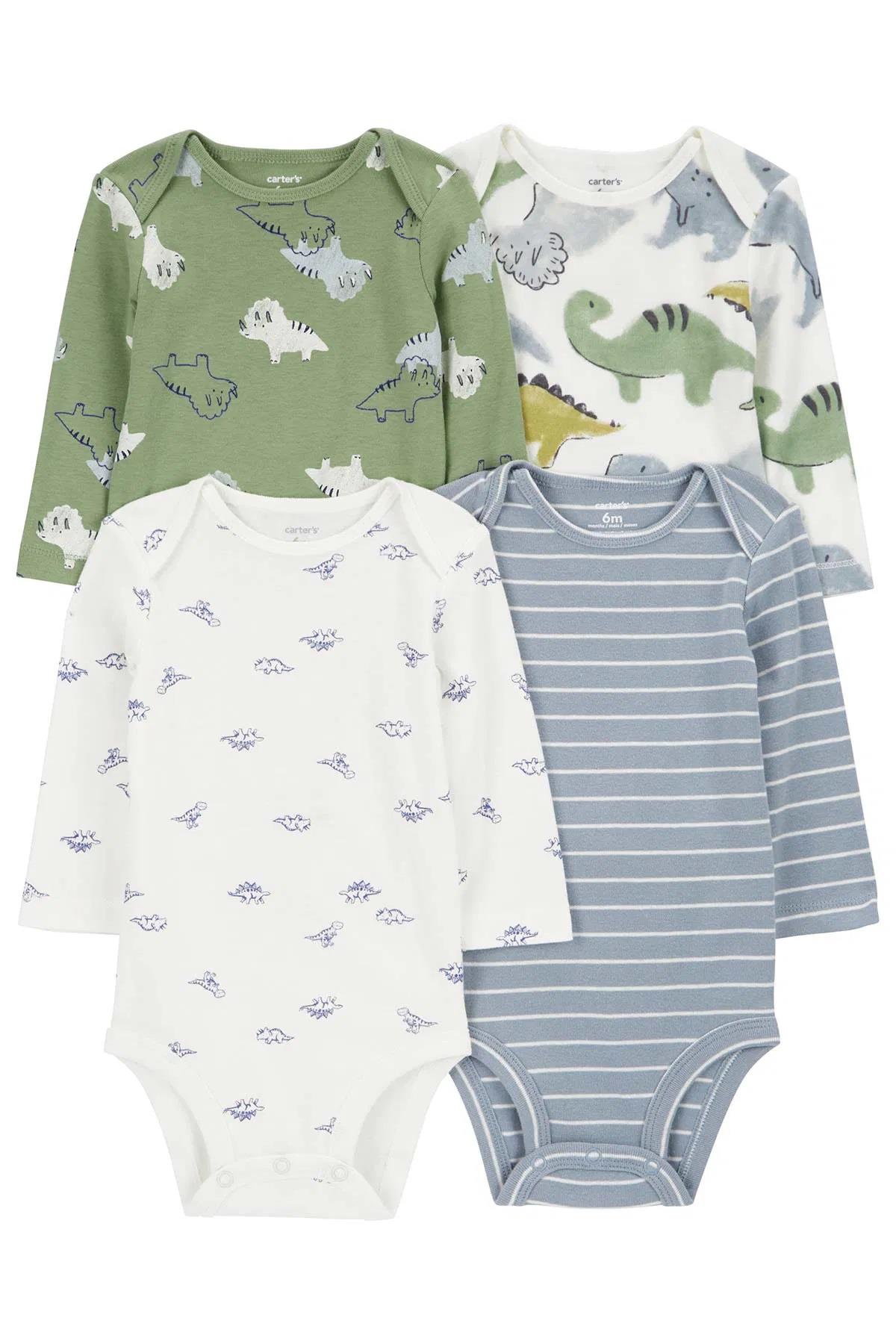 Carter's Erkek Bebek Uzun Kollu Body 4 'lü Paket