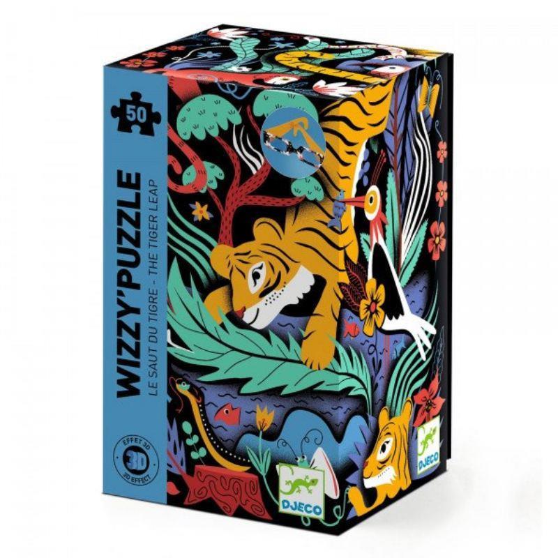 Djeco Wizzy Puzzle 50 Parça - Tiger's Leap
