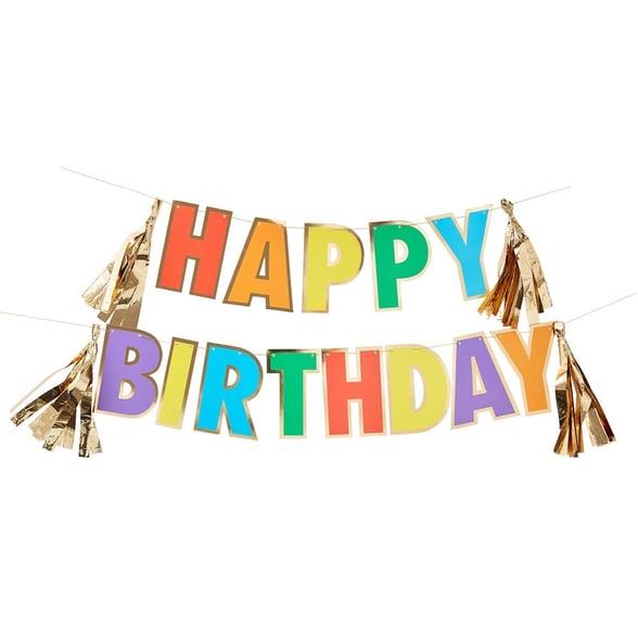 Ginger Ray - Happy Birthday Asılan Süs - Renkli