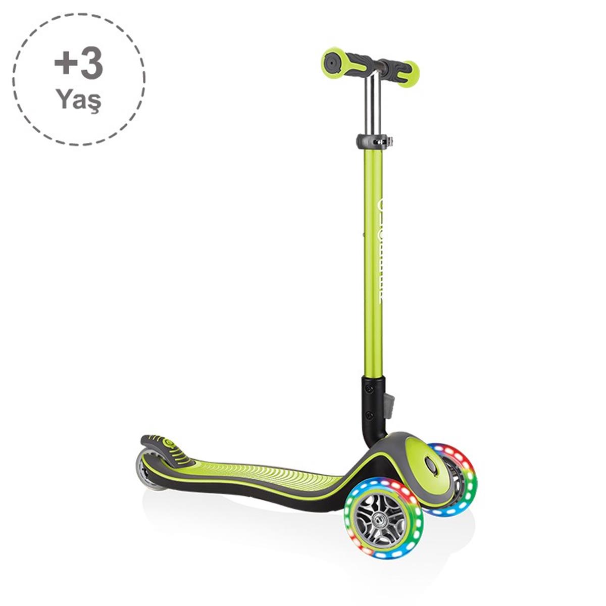 Globber Elite Deluxe Işıklı Scooter / Yeşil