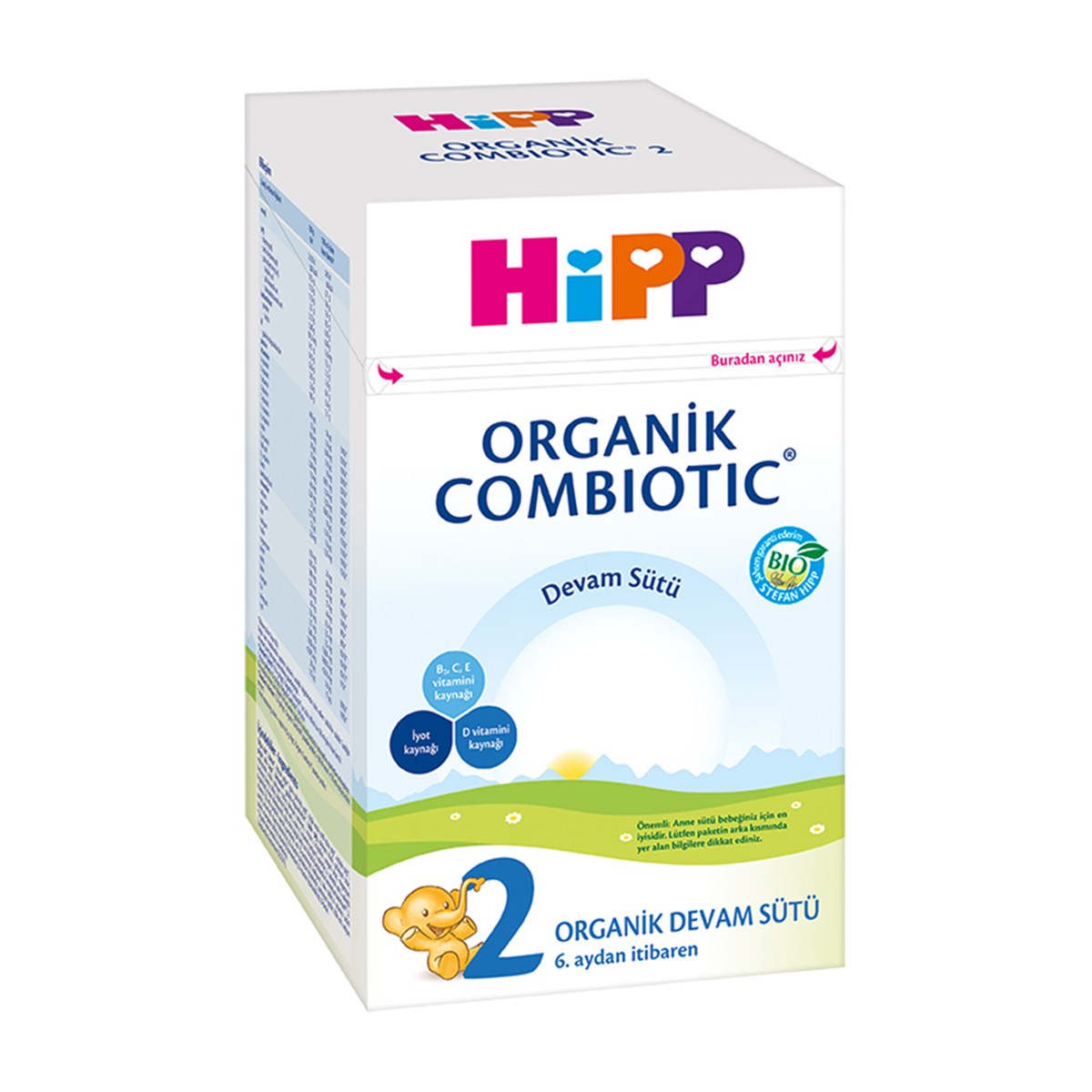 HiPP 2 Organik Combiotic Devam Sütü 800g | orjinal ürün garantisi ve aynı  gün kargo ile mamanevar.com'da