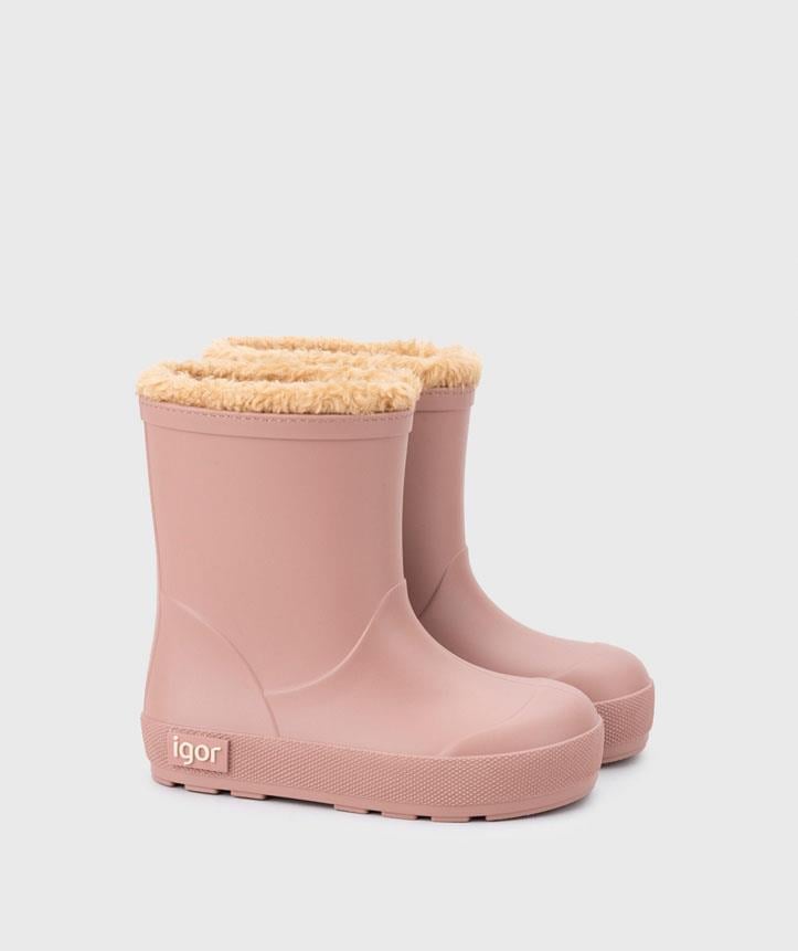Igor Yogi Borreguito Rosa/ Dusty Pink Kürklü Çocuk Yağmur Çizmesi - Pembe