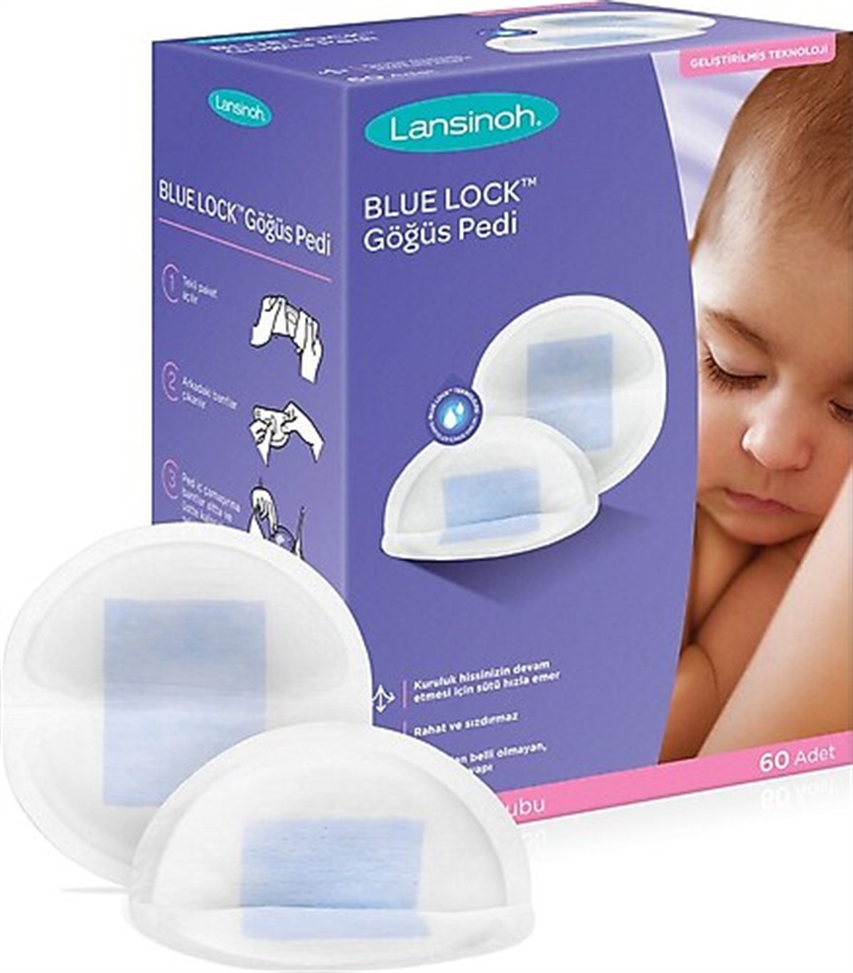 Lansinoh Bluelock Gögüs Pedi 60 Adet