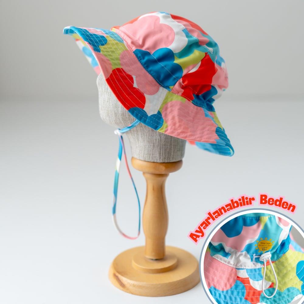 Mama-Yoyo UV Korumalı Şapka -  Floral / Çiçekler 1-7 Yaş Uyumlu