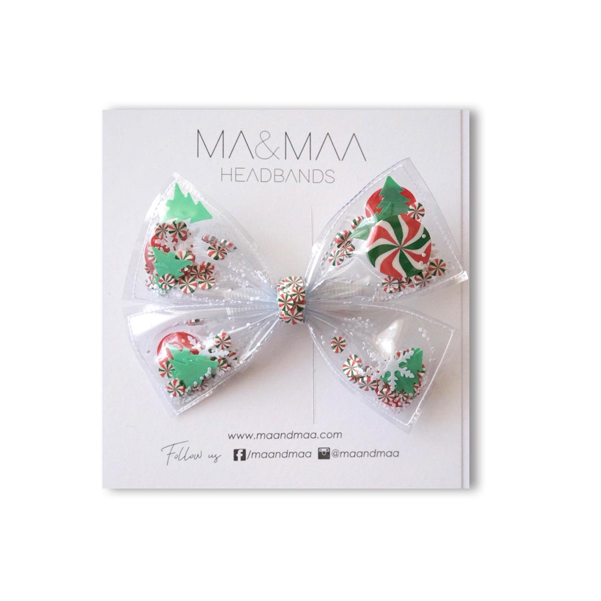 MA&MAA Candy Cane Midi Şeffaf Fiyonk