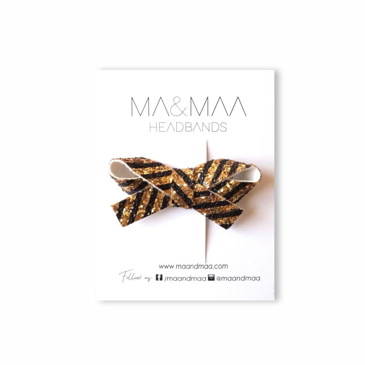 MA&MAA Gold / Blak Mini Simli Fiyonk 
