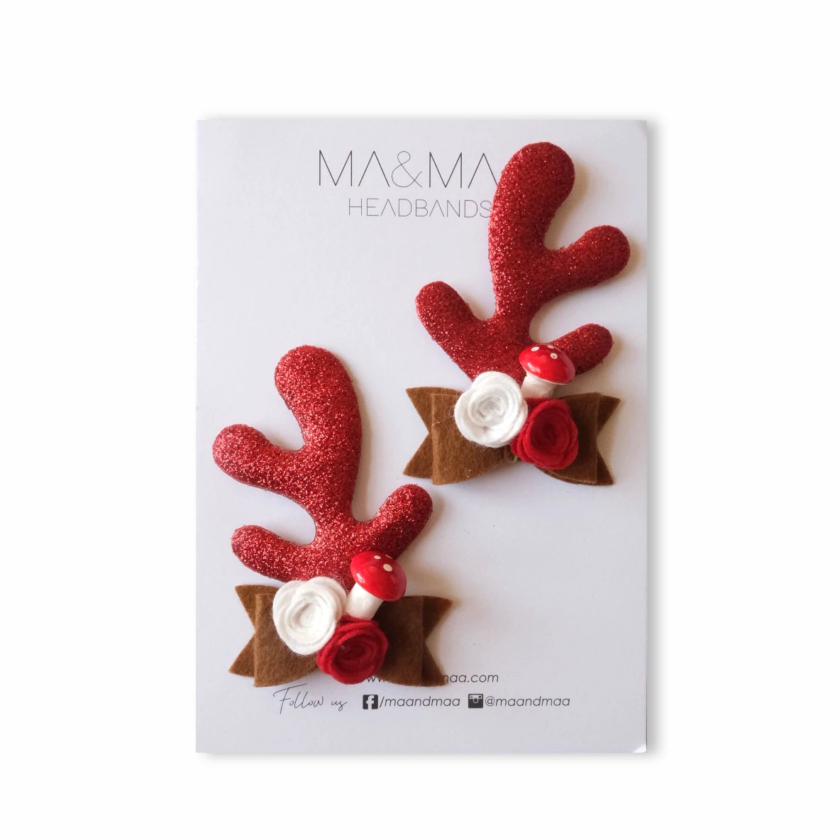 MA&MAA Rudolph Ear Set - Yılbaşı Temalı Toka