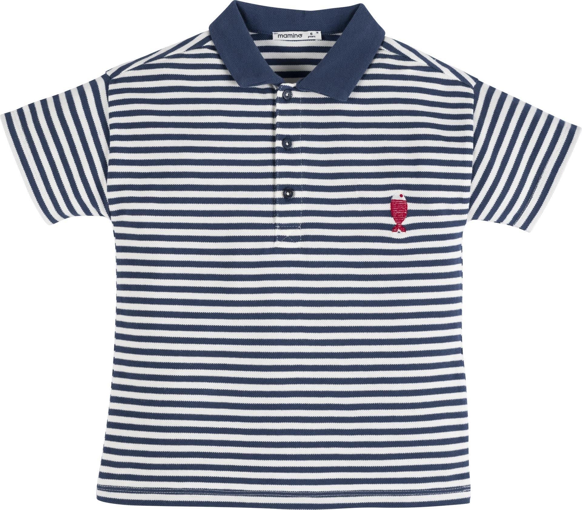 Mamino Lacivert Çizgili T-Shirt 17433